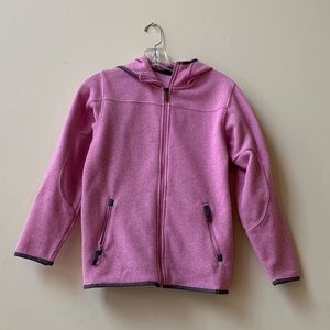 Kids Pink Lands’ End Zip Up Jacket